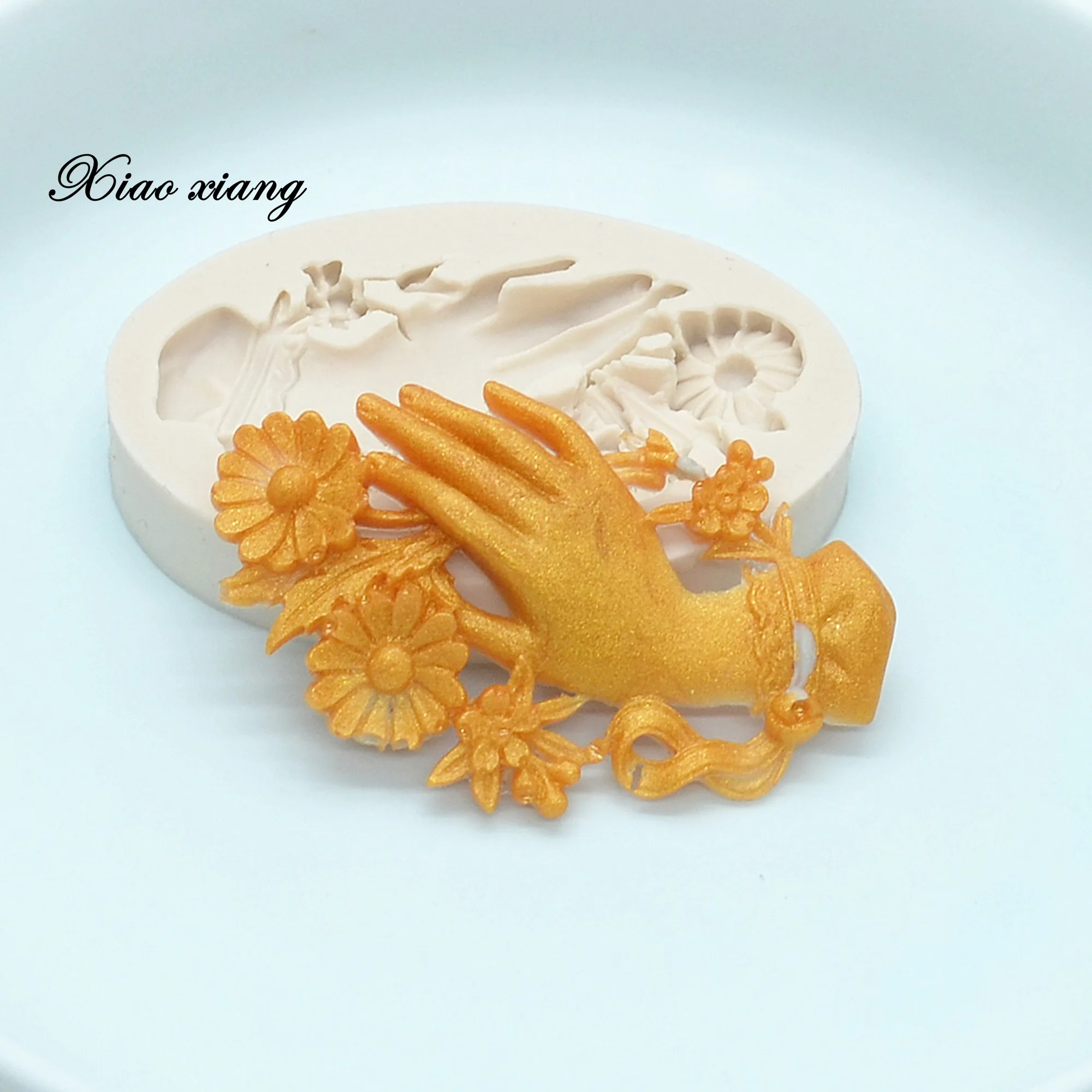 

Flowers Silicone Mold Fondant Chocolate Mould DIY Clay Topper Model Cake Decorating Tools Kitchen Baking Bakeware M1070