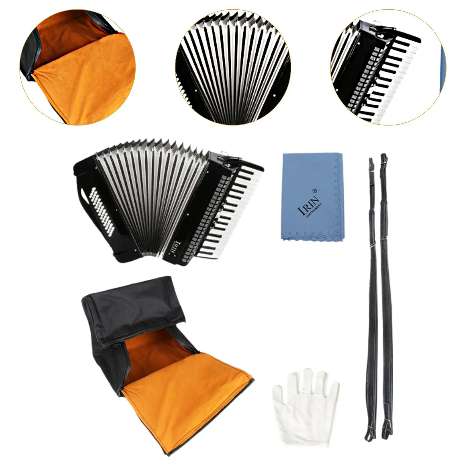 Kids Accordion Toy 34 Keys 48 Bass Piano Educational Music for Party Instrument Lover Children