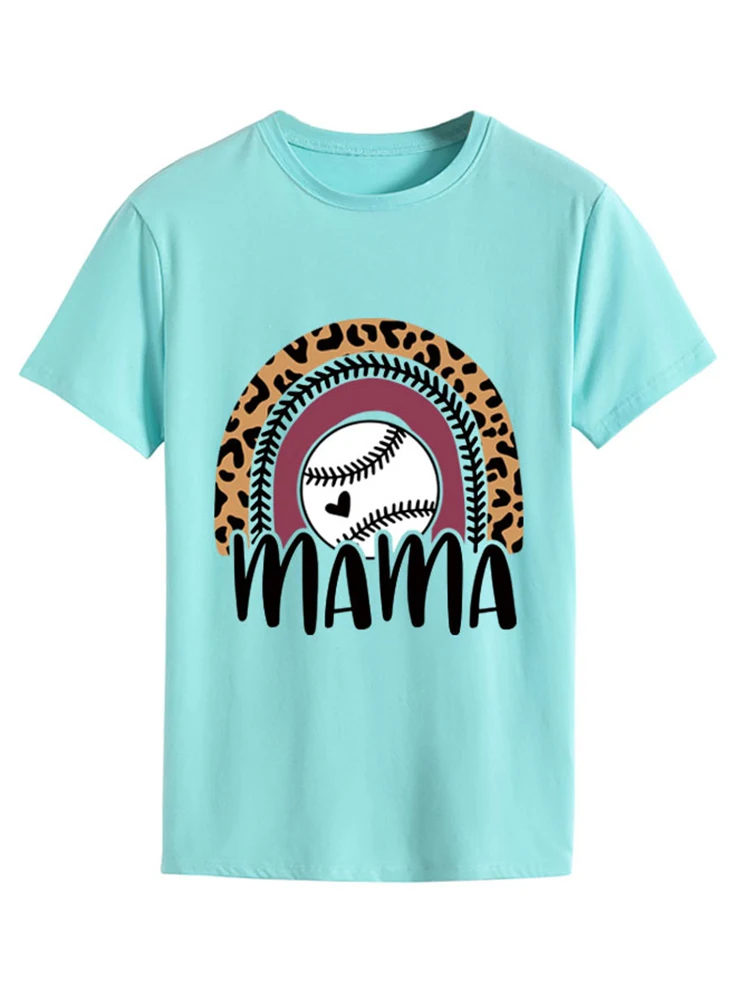 Женская хлопковая футболка с леопардовым принтом круглым вырезом