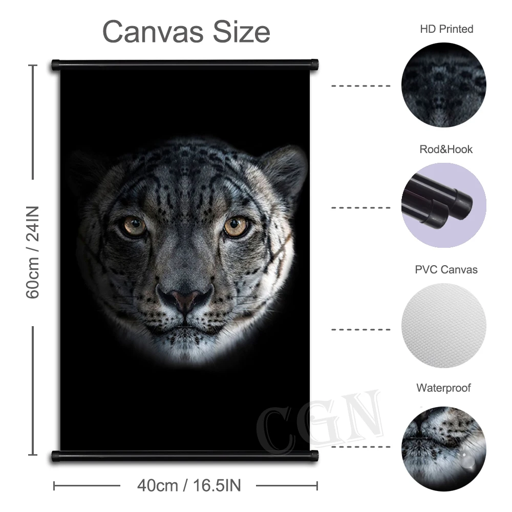 Настенные художественные плакаты с тигром черно-белые картины на холсте