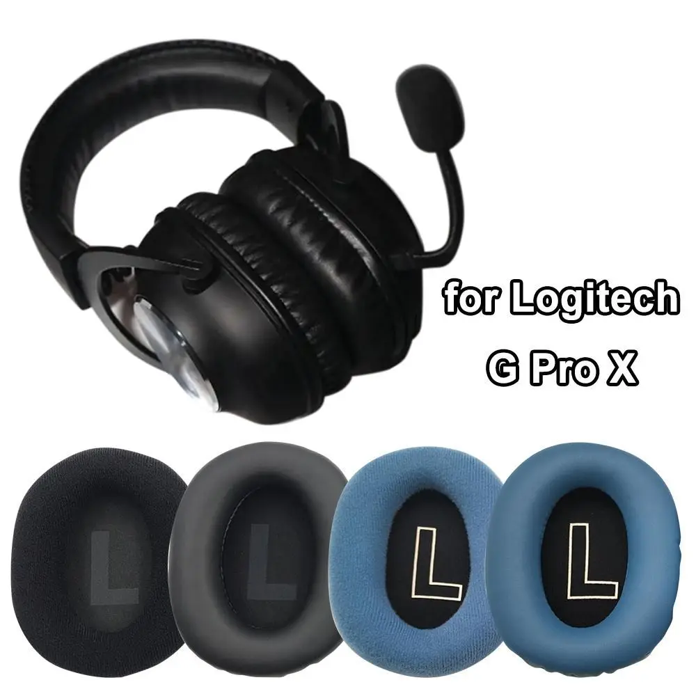 

1Pair Replacement Earpads Cushion for Logitech G Pro X Headset Noise-Cancelling Headphones Leather Earmuff Ear Cover Earcups