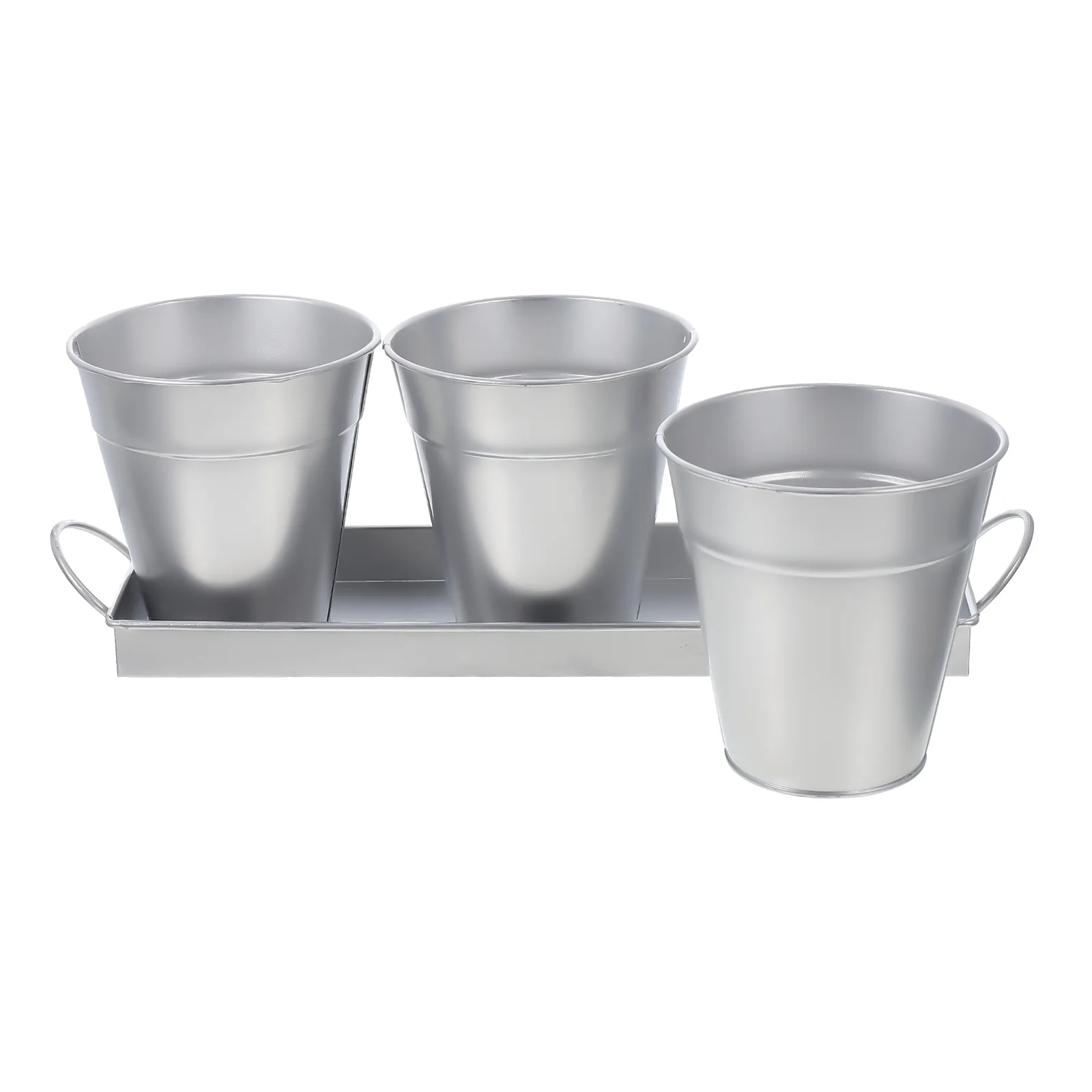 

Metal Pot Flower Planter Galvanized Decorative Planters Tray Indoor Windowsill Bucket Holder Jug Pots Rustic Vase Sill Window