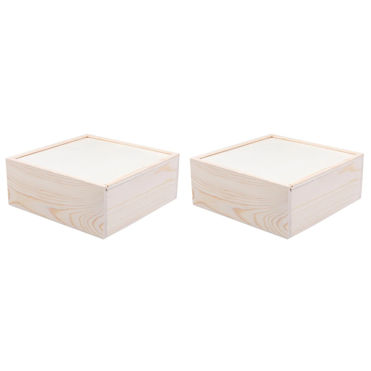 

2 шт., деревянная Подарочная коробка с нажимной крышкой, 196x196x76 см