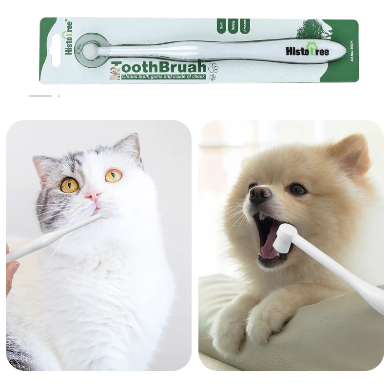 

Round Head Pet Toothbrush Remove Bad Breath Tartar Teeth Care Soft Brush Dog Cat Oral Cleaning Tool Small Pets Cleaning Supplies