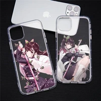 tsuyuri kanawo demon slayer phone case transparent soft for iphone 12 11 13 7 8 6 s plus x xs xr pro max mini