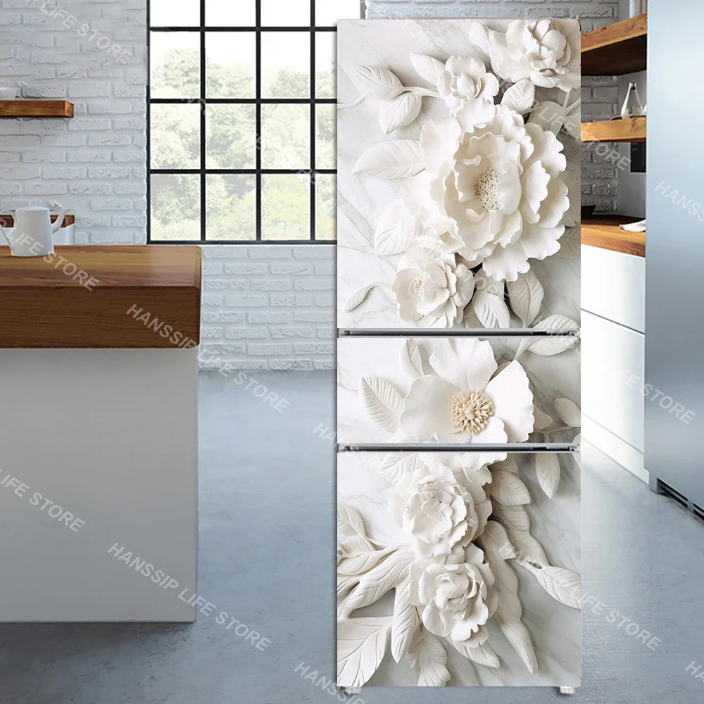 INS цветочная натюрморт художественная роспись наклейка на дверь холодильника