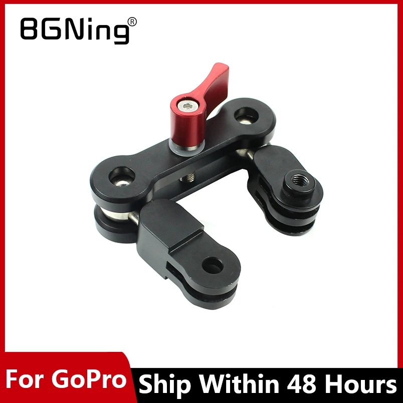 

Адаптер из алюминиевого сплава для крепления на руку, двойная головка, коннектор для активности, вращение на 360 градусов для GoPro для экшн-кам...