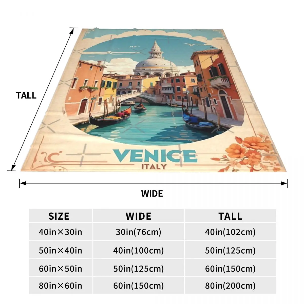Винтажное ностальгическое итальянское одеяло Венеция покрывало на кровать