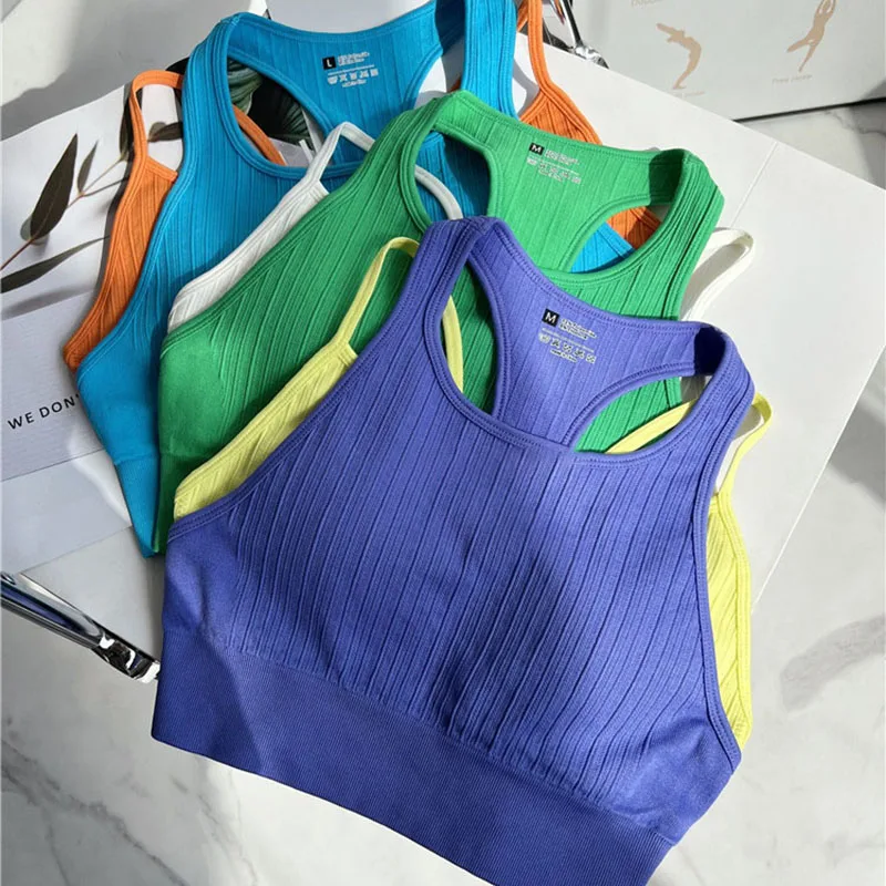 

Бесшовный двухцветный тональный высокоэластичный Жилет Для Йоги Женский сексуальный спортивный бюстгальтер пуш-ап Спортивное укороченное белье для тренажерного зала Топ для тренировок