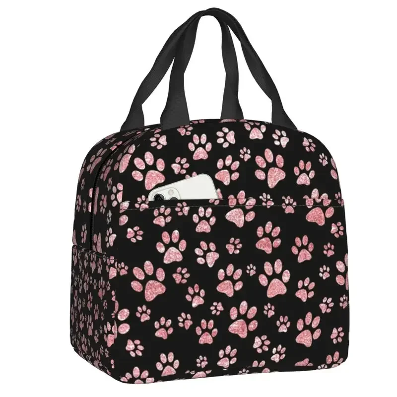 Розовая Сумка Для Обеда В Форме Собачьей Лапы Женская Термоизолированная Еды