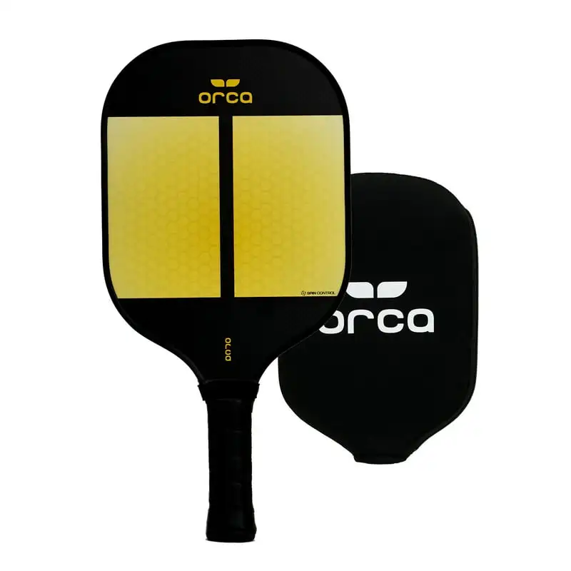

Carbon Fiber Yellow Pickleball Paddle with Neoprene Cover, 7.6oz
