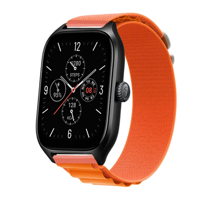 22MM Nylon Alpine Loop Bracelet For Amazfit GTR 4 3 2E 47mm Smart Watch Band Replace Strap For Amazfit Pace Stratos 2 2S Correa