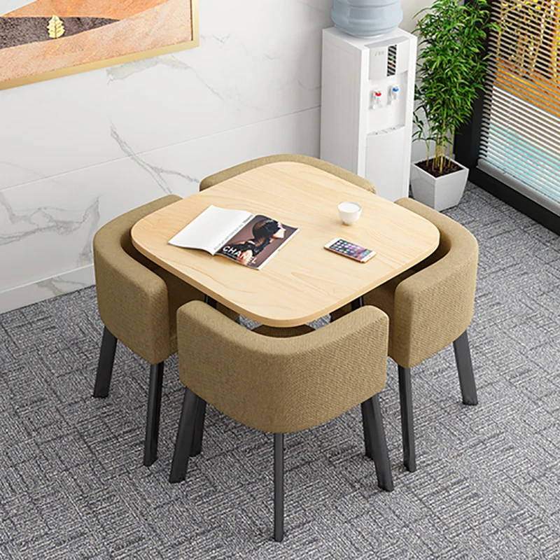 

Modern Poker Dining Table Office Reception Coffee Table Small House Save Extendable Mesa De Jantar Furniture Kitchen GPF50YH