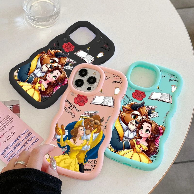 Милый мягкий защитный чехол для телефона с изображением красавицы и чудовища iPhone