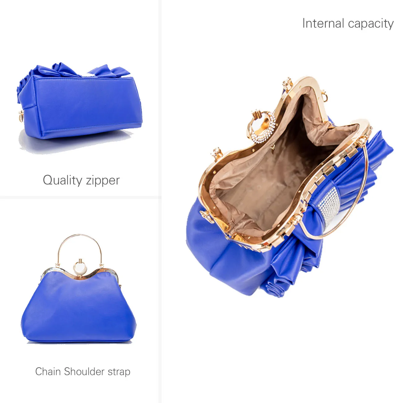 2023 New Luxury Elegant Rhinestone Bags Women Wedding Purse Girl Party Bag Crystal Clutch Diamond Evening Clutch Bag