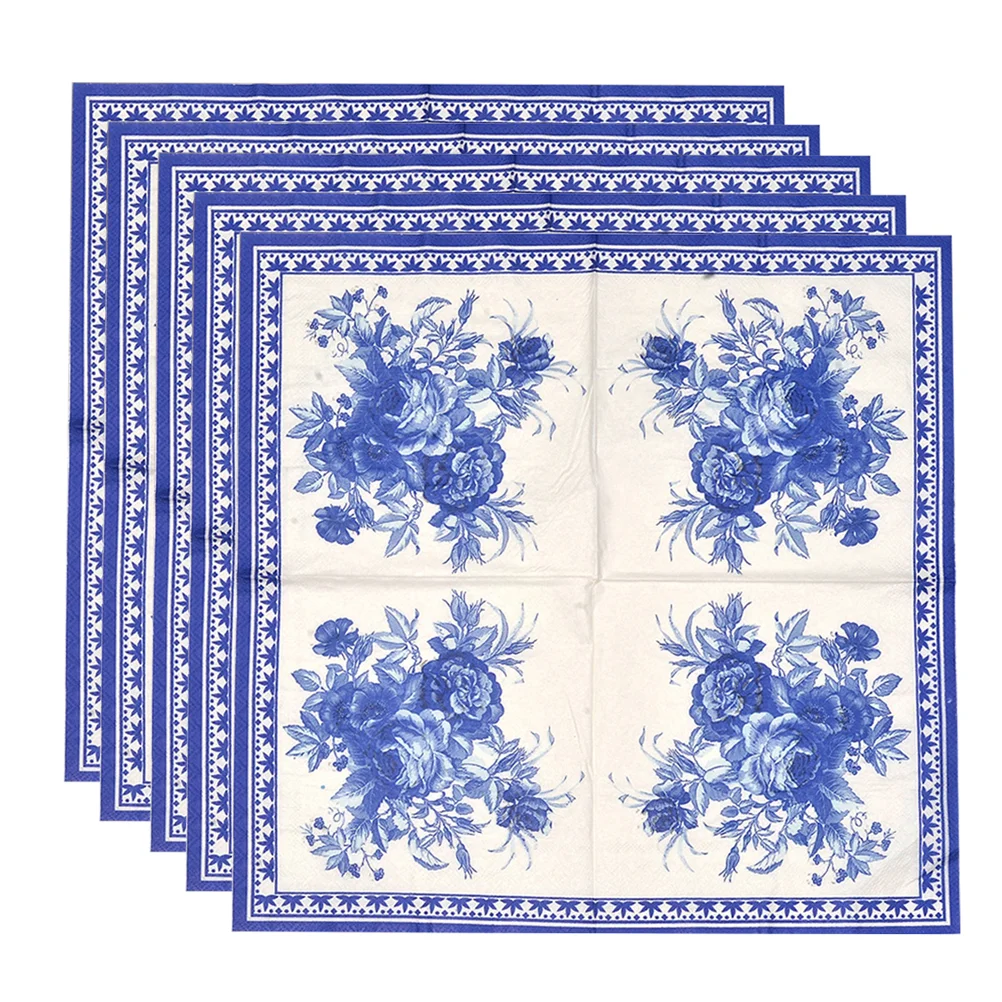 

80pcs Retro Napkins Party Table Decor Banquet Napkins Disposable