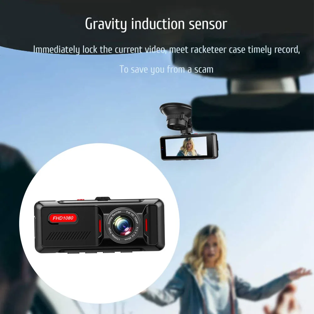 

Встроенный GPS-навигатор для экстренной парковки автомобилей 1080P Full HD двойной видеорегистратор 170 широкий угол мониторинг Передняя и задняя ...