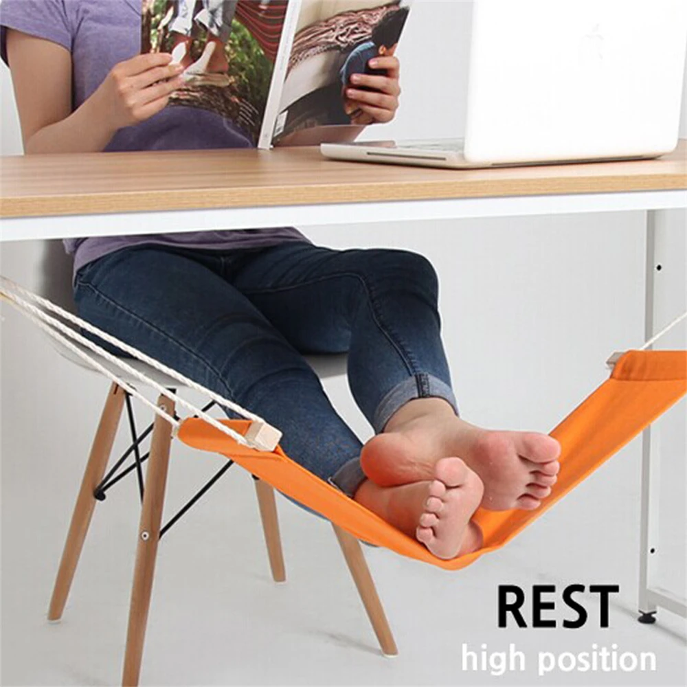2023 Creative Foot Hammock Comfortable Adjustable Desk Rest Feet Hammock Outdoor Portable Put Foot Seat Hanging Pad Accessories
