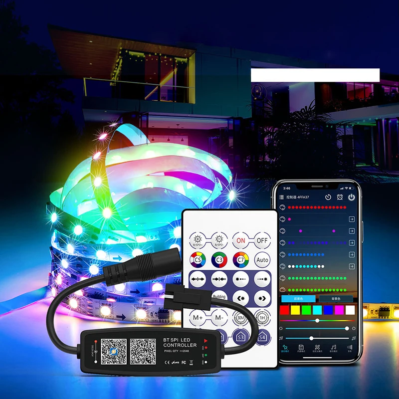 

Music Bluetooth LED Controller Light Strip Mini RGB Bluetooth Compatible Controller For RGB LED Strip DC 5V 12V 24V Eu Plug