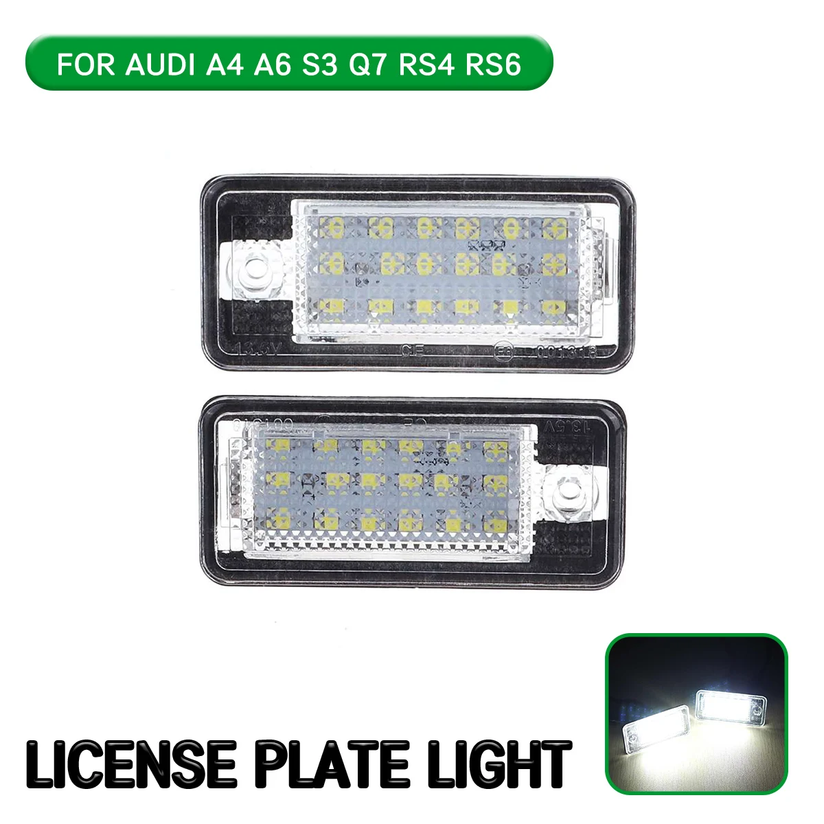 

Светодиодная лампа для номерного знака для Audi A3 S3 A4 S4 B6 B7 A6 C6 S6 A8 S8 RS4 RS6 Q7 8E0807430A, 2 шт.