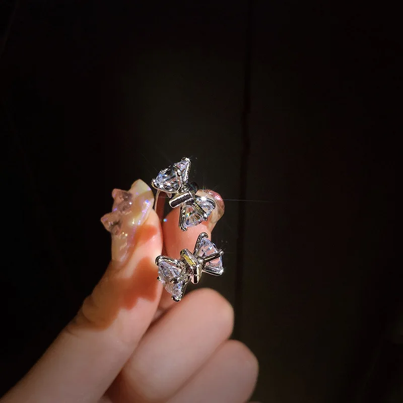 

Butterfly Dimond Open Women's Ring Vintage Korean Style Christmas Jewelry Trendy Woman Jewelry 2022 Aesthetic Accessories Gifts