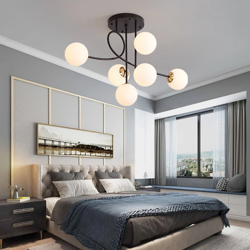 

Nordic Style Lamps Lamp in the Living Room Molecules Post-Modern Simple Atmosphere Bedroom Room Home Branch Restaurant