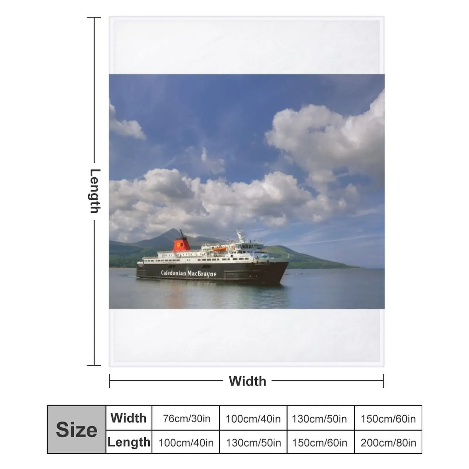 MV Caledonan Isles Brodick Harbor Остров Арран Плед Диван Одеяло Кровать Пледы