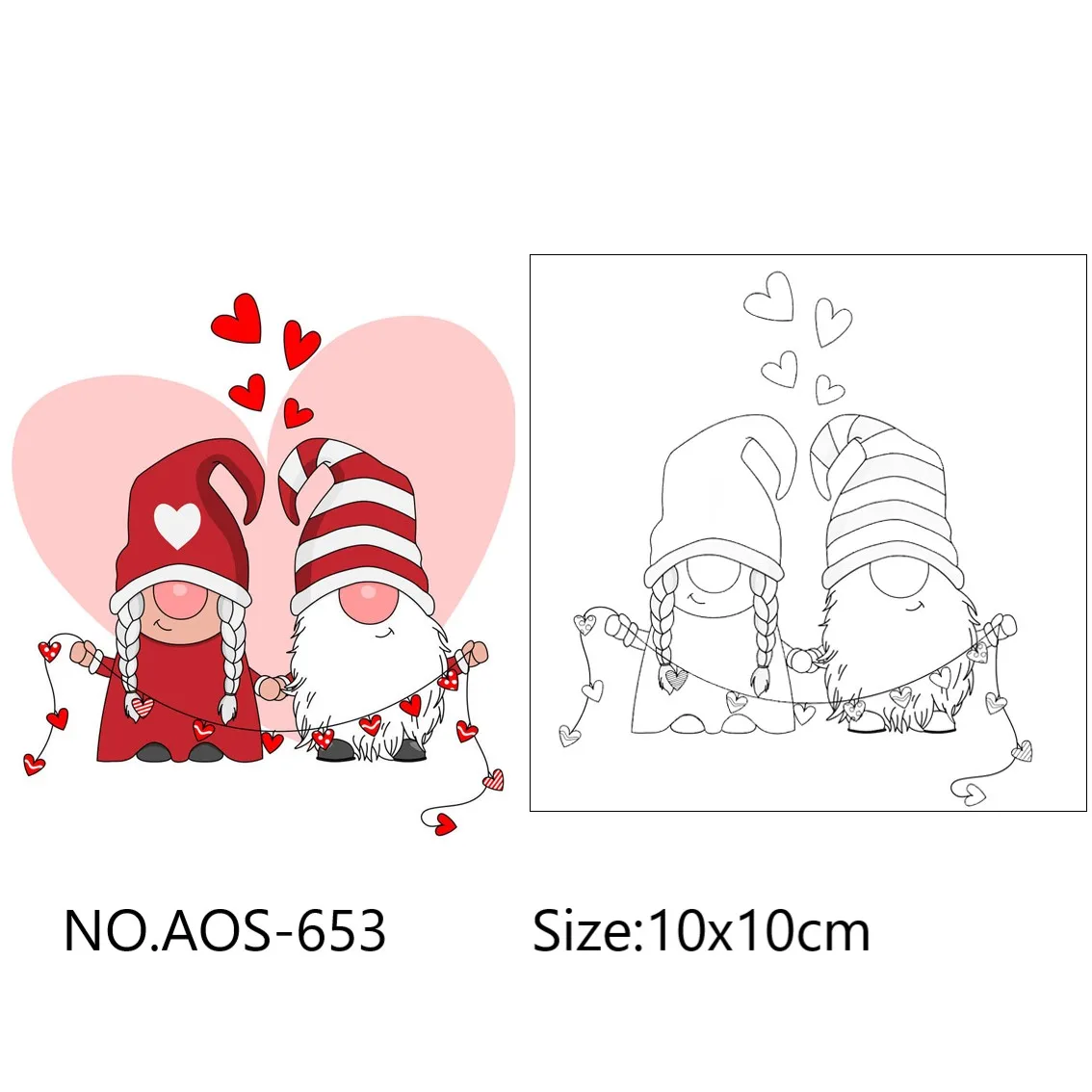 Прозрачные штампы и Вырубные Санта-Клауса на День святого Валентина для сделай