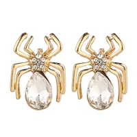 kharisma spider stud earrings women shiny zircon copper alloy jewelry for wedding party earwear