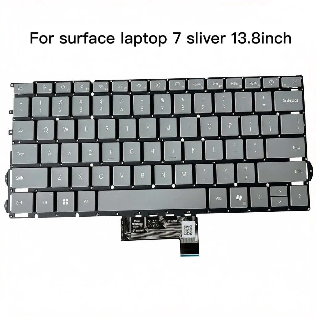 Фото Новая клавиатура для Surface Laptop 7 2036 2037 15 дюймов 13,8 дюймов, американская раскладка, черная, золотая, серебристая №3
