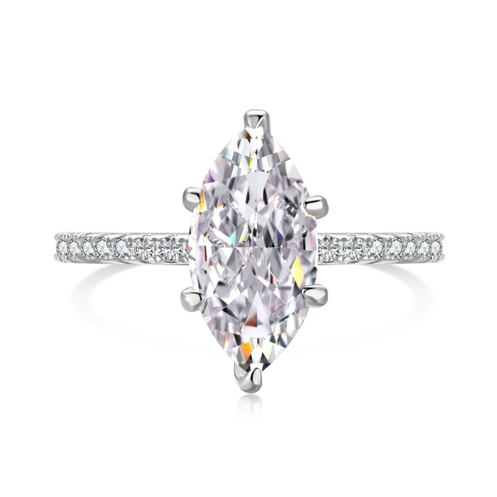 

WPB S925 Серебряные кольца женское кольцо с оливковым бриллиантом женские яркие циркониевые Роскошные ювелирные изделия подарок для девушки т...