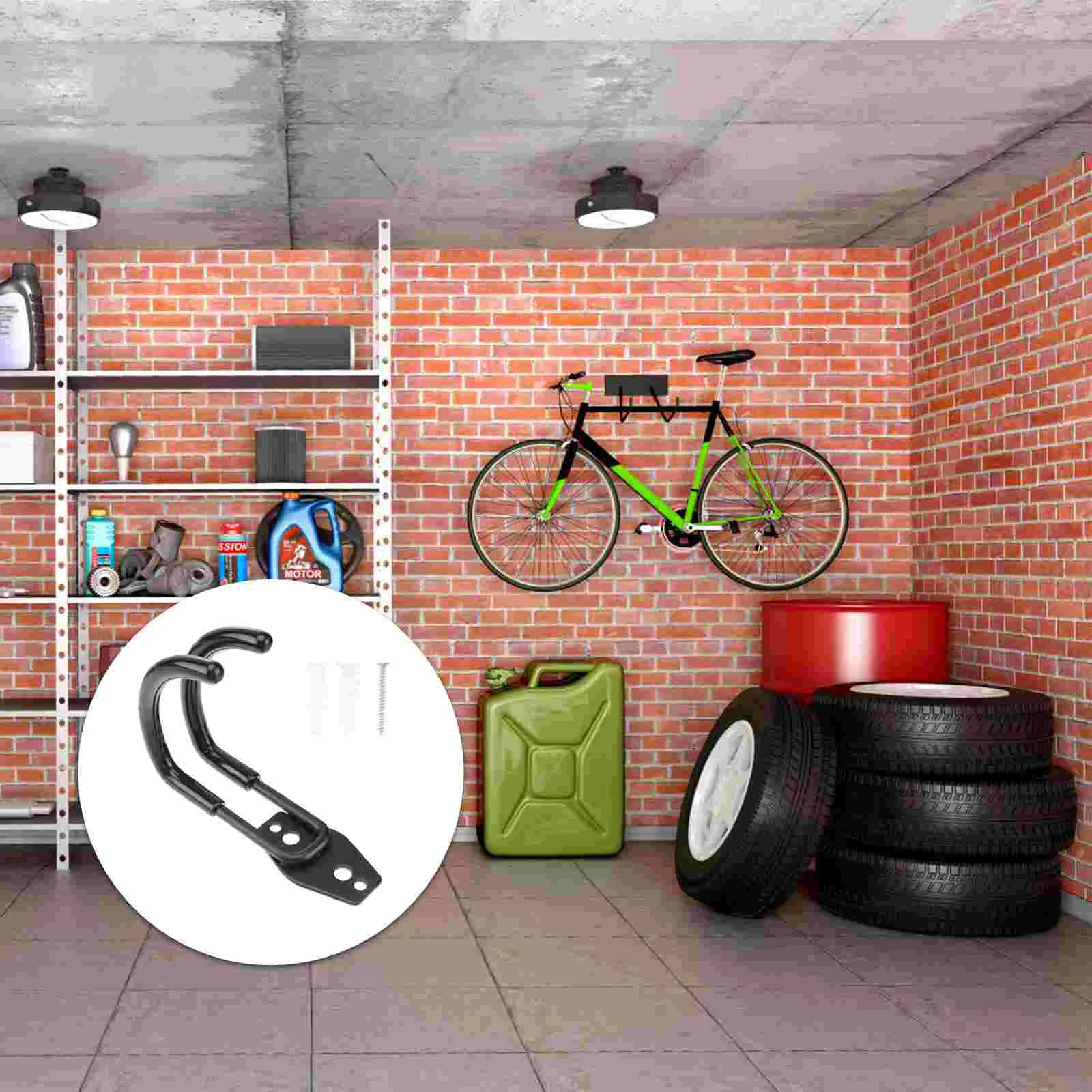 

Heavy Duty Wall Mount Black Metal Organizer Hook for Garage Storage and Tools Hanging