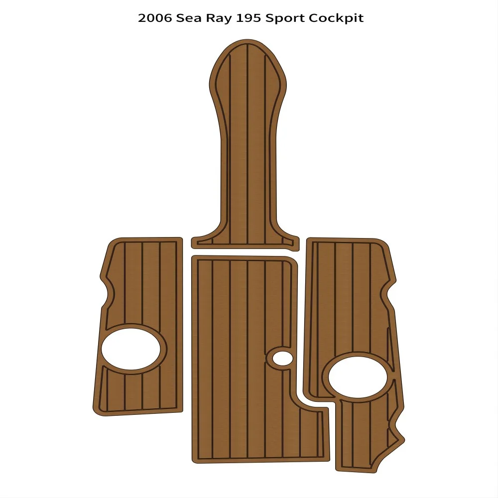 2006 Sea Ray 195 Sport Cockpit Pad Boat EVA Foam Faux Teak Deck Floor Mat SeaDek MarineMat Gatorstep Style Самоклеящийся