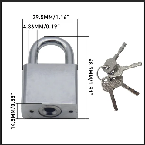 30-миллиметровый навесной замок с коротким лучом, противокражный железный навесной замок с квадратным лезвием для шкафа, 4 ключа + 1 замок для ящика для почтового ящика, открытый яхты, корабля