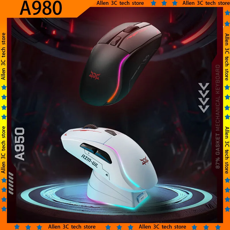 Беспроводная компьютерная мышь Dareu A950 цвет черный