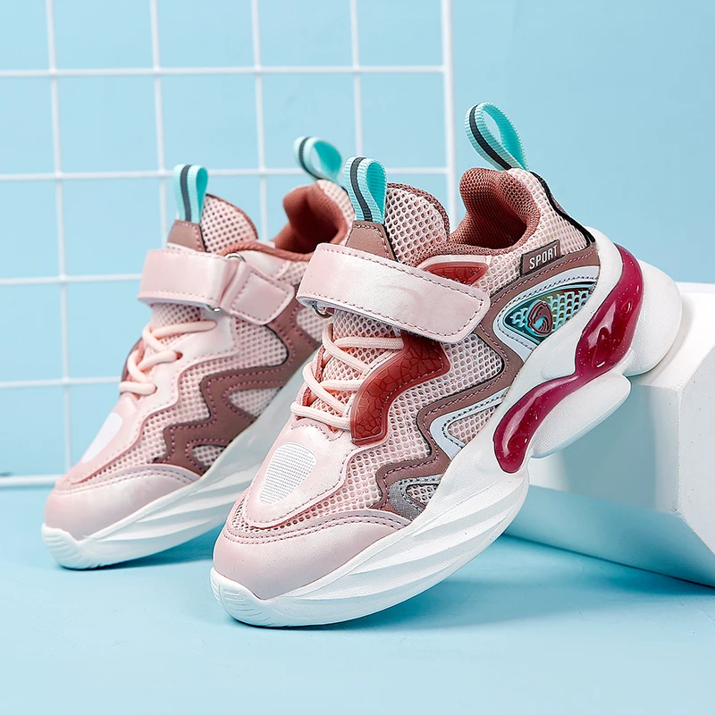 

Girls Sneakers 2022 Children Shoes 7-12 Years Mesh Kids Sports Shoes Pink Running Tennis Children Girls Shoes Free Shipping