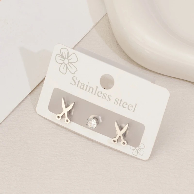 3 шт. креативные мини-ножницы серьги-гвоздики для женщин и девочек инструмент