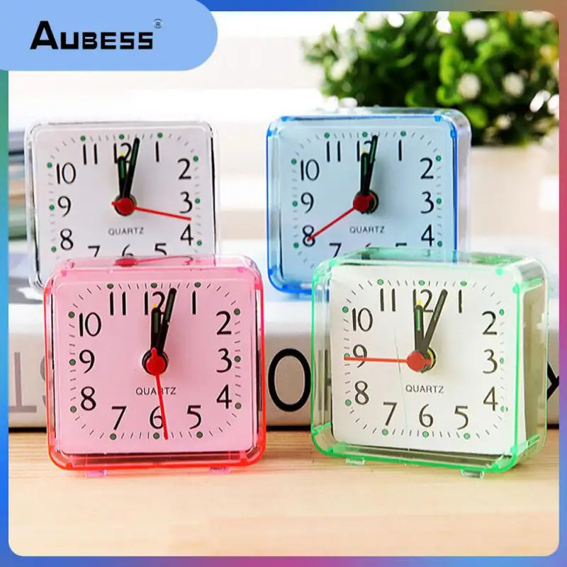 

Fashion Operated Morning Alarm Clock Silent Alarm Clock Quartz Battery Batteries Alarm Bedroom Desk Decoration Cute Square Small