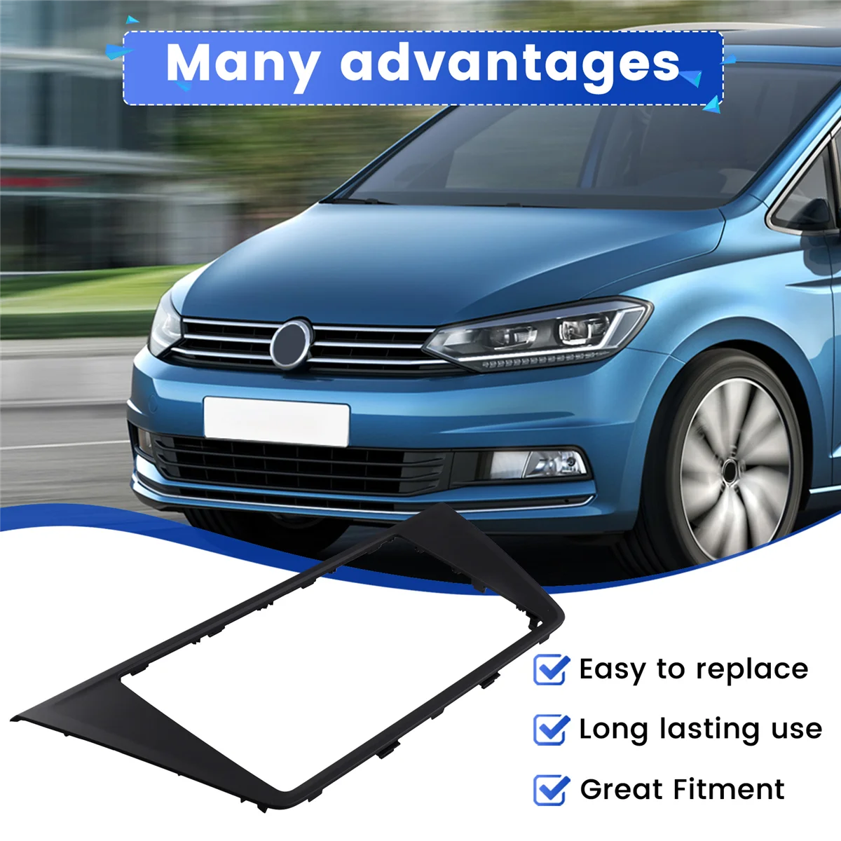 Декоративная рамка для автомагнитолы VW Touran 5T 2016-2022 8 дюймов 5TD 858 069G 5TD858069G