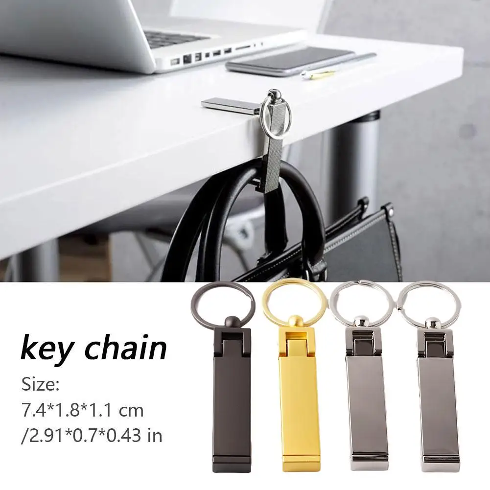 

Creative Keyring Metal Foldable Bag Purse Hook Handbag Hanger Purse Hook Handbag Holder Shell Bag Folding Table Hook Phone Holde