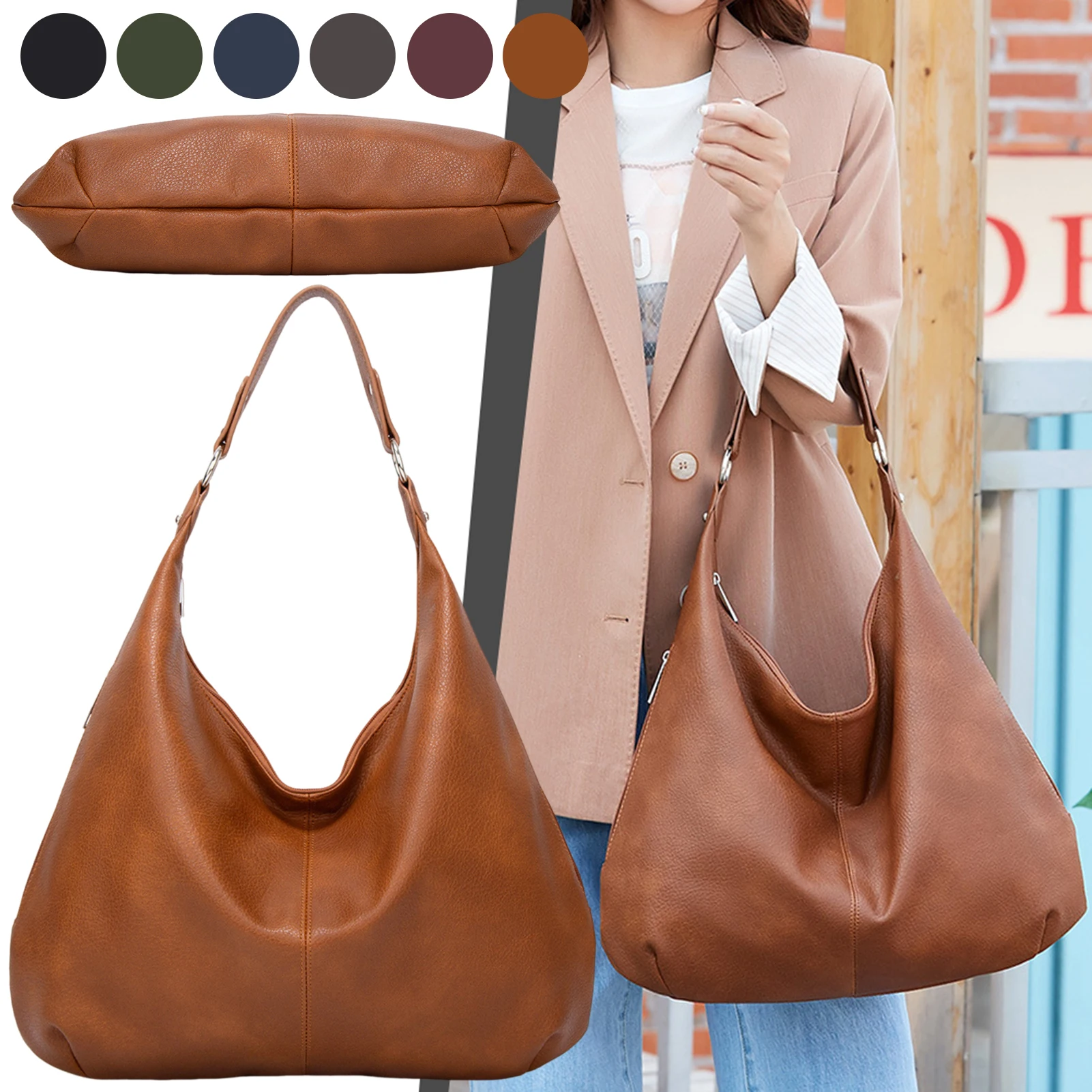 Винтажная Женская Сумка Через Плечо Большой Вместимости