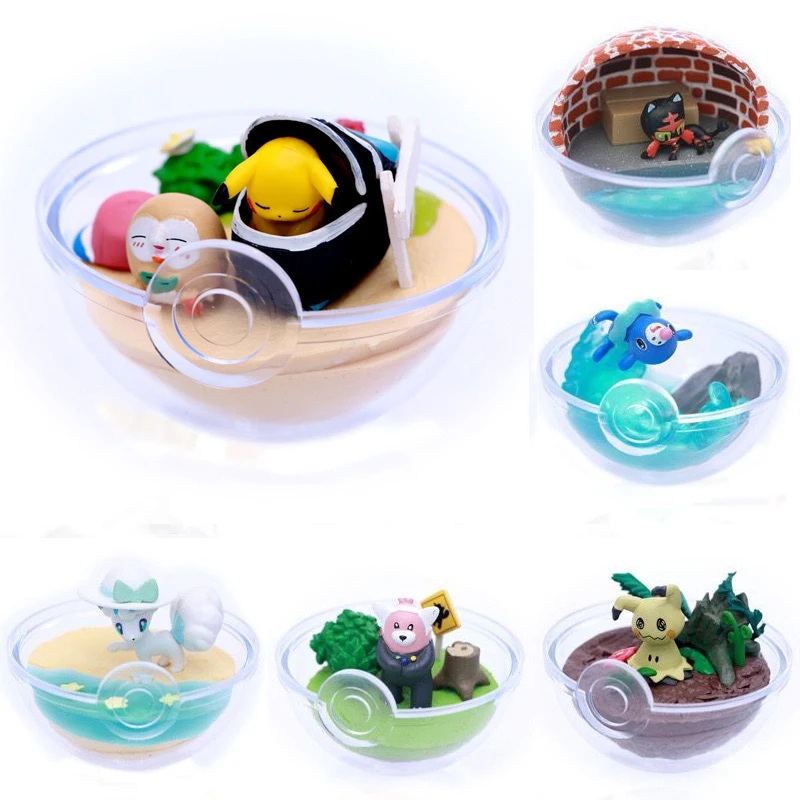 

6IN1 Transparent Elf Balls Generation 10 Anime Figures toy capsule Pokemon Toys Model Hot Toys Great Gift For Children