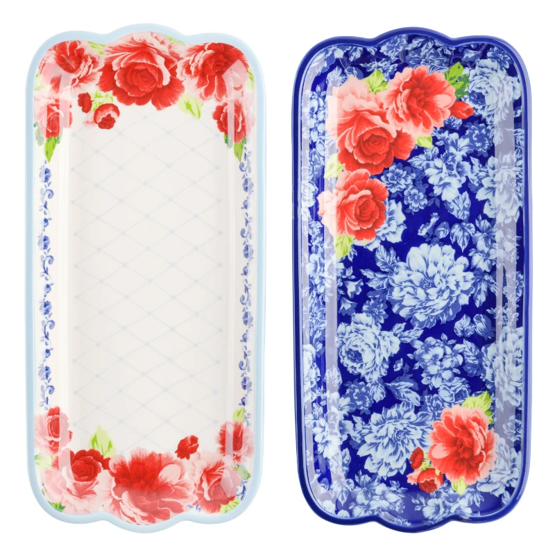 

Frontier Rose 14.17-Inch Serving Platters, 2-Pack