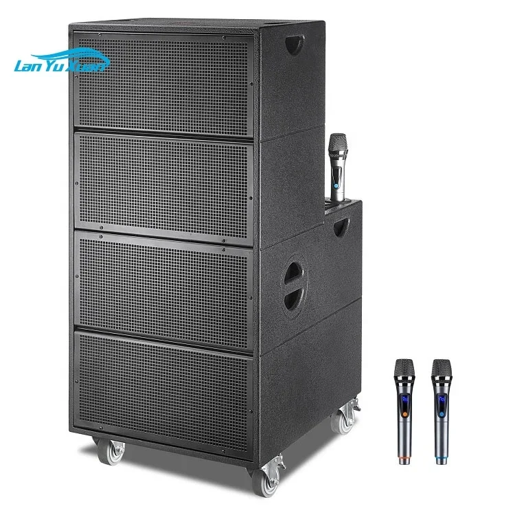 

Good Sound 400W 18 Inch Active Speaker Rechargeable 12V/20A Battery Party Speaker Karaoke Line Array System With Wireless MIC