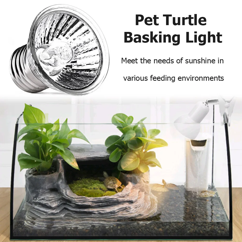 

Reptile Lamp Turtle Amphibians Lizard Tortoise Heating Basking UV Light Pet Bulb for Home Turtle Caring Ornaments