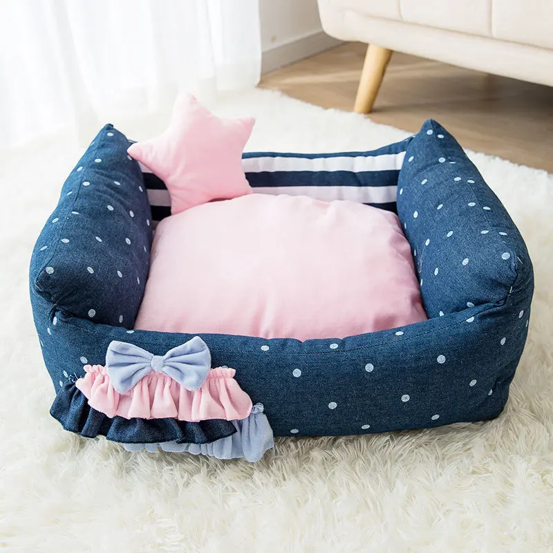

Bed For Cats With Free Shipping Cat Winter Warm Removable Small Canine Tidi Pet Dog Supplies Cat Four Seasons