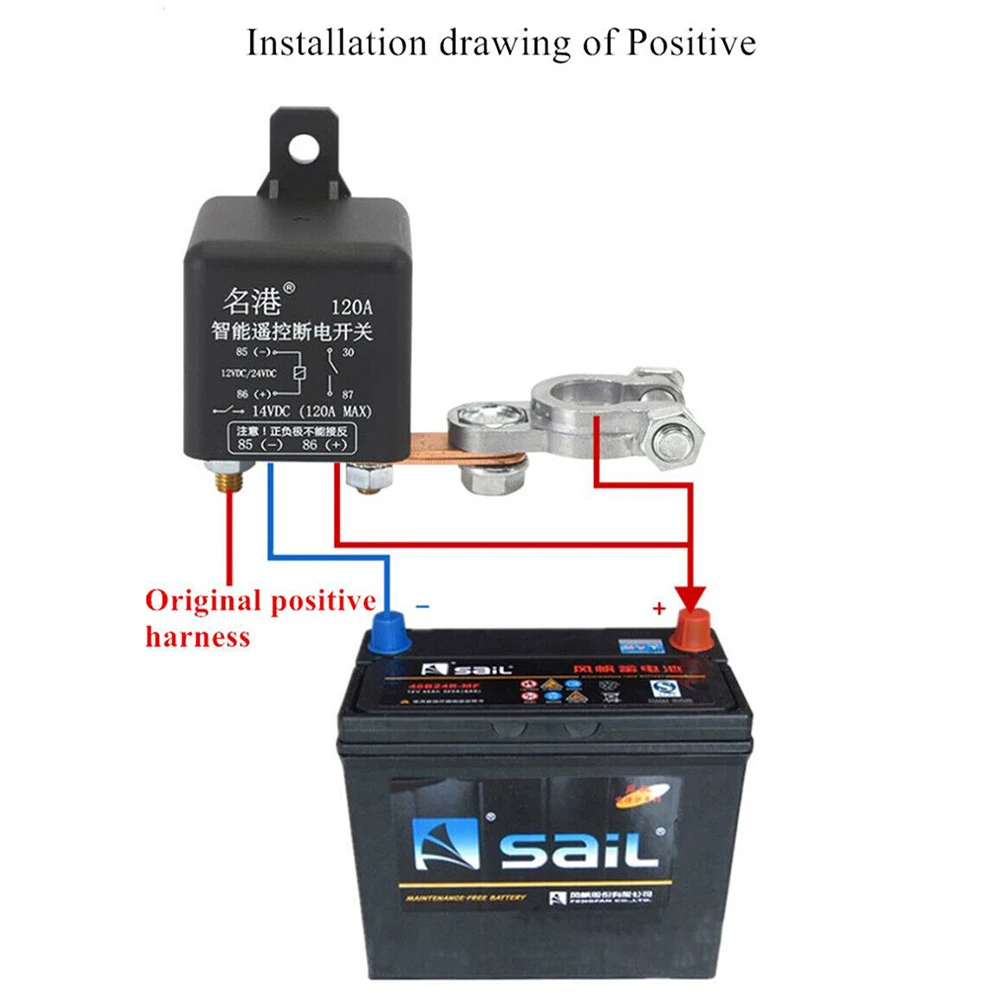 

Car Battery Isolator Remote Operation 12V 1.8W Cut Off Disconnect Universal Wireless Remote Control High Quality
