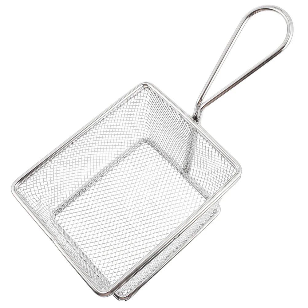 

Basket French Kitchen Frying Fry Basketsstrainer Colander Serving Fries Net Wire Cooking Sieve Deepchips Holder Drain Mesh Steel