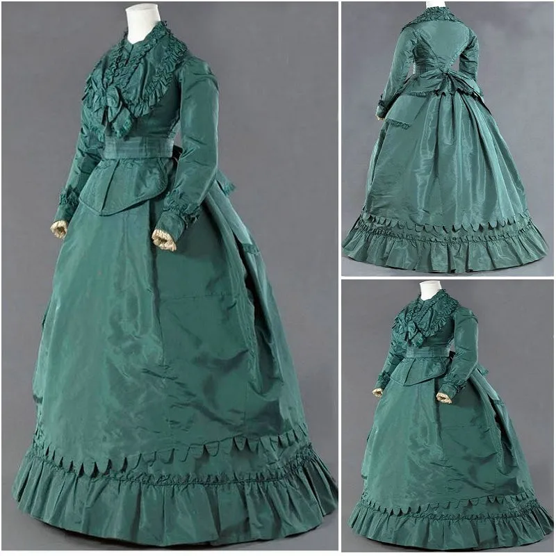 

18th Century Civil War Southern Belle Gown Medieval Evening Dress Victorian Bustle Gown Dress Walking Dresses Custom Made