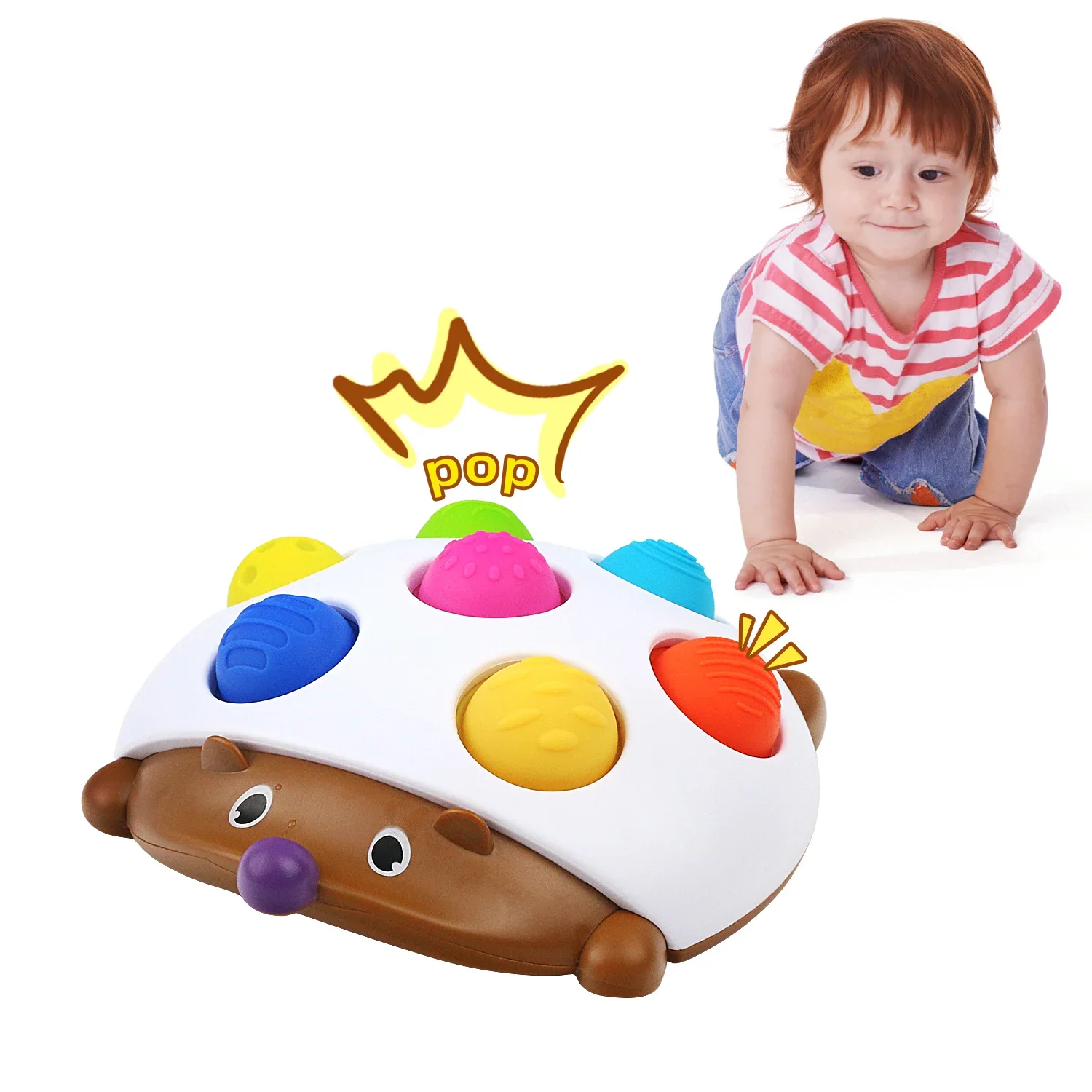 Игрушка-антистресс для малышей игрушки Монтессори с мелким мотором ежик